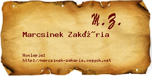 Marcsinek Zakária névjegykártya